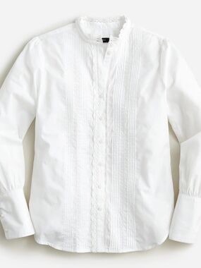 J. Crew white cotton blouse, size 12